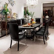 Cargar imagen en el visor de la galería, teak wood antique dining table and chair