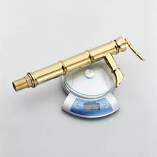 Load image into Gallery viewer, Bamboo style gold plated deck mounted bathroom sink faucets golden basin faucets
