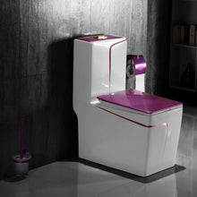 Load image into Gallery viewer, Elegant Toilet Bowl Violet Square Floor Mounted Gravity Flushing Dual-Flush