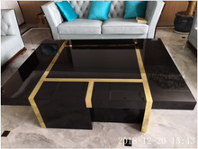 Lade das Bild in den Galerie-Viewer, Modern ebony wooden coffee side table base