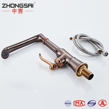 Charger l'image dans la galerie, Deck Mounted Brass ORB Bathroom Single Lever Basin Mixer Tap