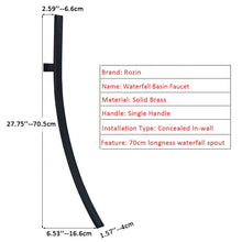 Load image into Gallery viewer, Modern Chrome Waterfall Spout Wall Mount Basin Faucet Single Handle Mixer Tap Concealed Bathroom Sink