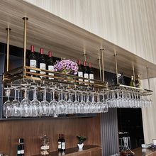 Load image into Gallery viewer, Metal Glass Cork Holder Shelf Countertop Display Red Wine Rack