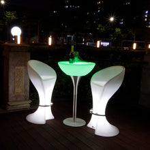 Charger l'image dans la galerie, Modern Led Bar Chair With Chrome Footrest Color Changing Remote Control Chair