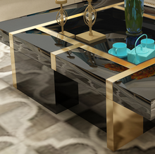 Lade das Bild in den Galerie-Viewer, Modern ebony wooden coffee side table base