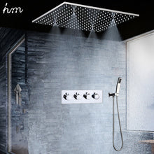 Load image into Gallery viewer, Shower Head Built in Ceiling Shower with Led Lights Stainless Steel
