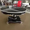 Cargar imagen en el visor de la galería, round dining table with rotating centre, black table with chair