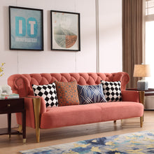 Load image into Gallery viewer, Italian Couch Stainless steel Frame with choice of Pu leather or Velvet