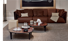 Load image into Gallery viewer, High quality Italy design veneer finish living room set 3 seater leather sofa