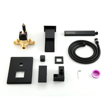 Cargar imagen en el visor de la galería, Faucet Wall Mounted Waterfall Bathtub Faucet with Handle Shower set