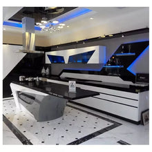 Load image into Gallery viewer, smart kitchen black and white high gloss lacquer modern design modular furniture kitchen cupboard cabinets