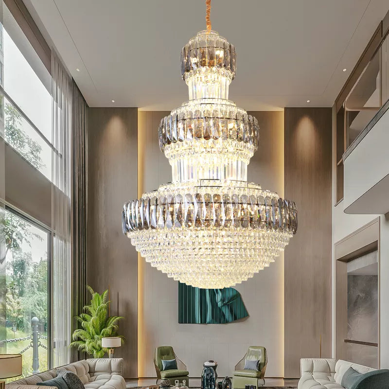 Living Room Hotel Lobby Ceiling Modern Luxury Crystal Led Chandelier ...
