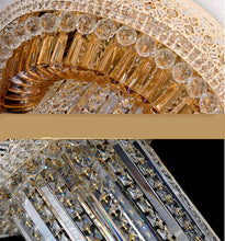 Load image into Gallery viewer, Multi-tier staircase chandelier
Designer staircase chandelier
Custom staircase chandelier
Hanging staircase chandelier
Chandelier for staircase void