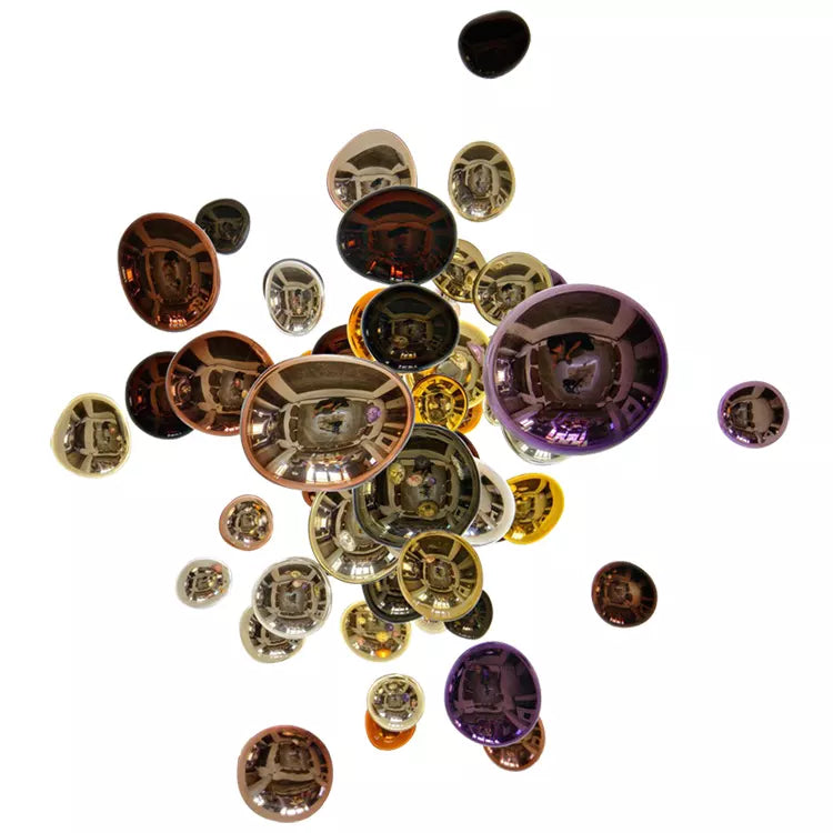 Modern Clear Glass Bubbles Pendant Light Nordic LED Ball Crystal Chandeliers for Staircase Lobby