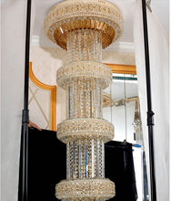 Load image into Gallery viewer, Large staircase chandelier
LED staircase chandelier
High ceiling staircase chandelier
Contemporary staircase chandelier
Elegant staircase chandelier