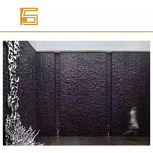 Загрузить изображение в средство просмотра галереи, Black stone granite grooved finished wall stone tiles for water fall