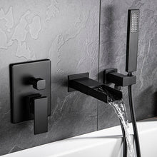 Cargar imagen en el visor de la galería, Faucet Wall Mounted Waterfall Bathtub Faucet with Handle Shower set