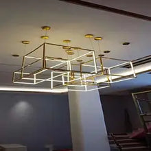 Load image into Gallery viewer, Long drop chandelier for staircase
High ceiling staircase chandelier
Spiral staircase chandelier
Contemporary staircase chandelier
Large staircase chandelier