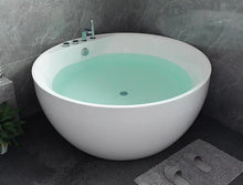 Load image into Gallery viewer, Freestanding bathtub Round White with Faucet
