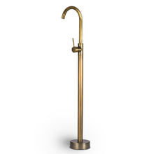 Cargar imagen en el visor de la galería, American Style Stainless Steel Glossy Floor Mounted Freestanding Bathtub Faucet