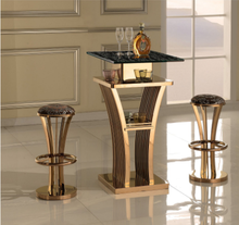Load image into Gallery viewer, Modern home bar furniture stainless steel frame high fabric padded bar stool bar chair
