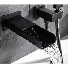 Cargar imagen en el visor de la galería, Faucet Wall Mounted Waterfall Bathtub Faucet with Handle Shower set