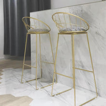 Load image into Gallery viewer, Stainless Steel Metal Leg High Luxury Bar Furniture Chair Bar Counter Stools