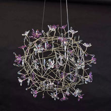 Cargar imagen en el visor de la galería, Modern Glass Bead Ceiling Crystal Chandelier For High Ceiling