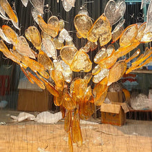 Load image into Gallery viewer, Luxury Stainless steel frame modern led chandelier big crystal hotel lighting