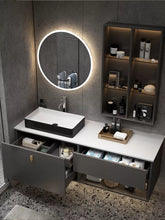 Загрузить изображение в средство просмотра галереи, Wall Mounted Bathroom Vanity Organizer Cabinet Design Bathroom Wash Basin Cabinet Set