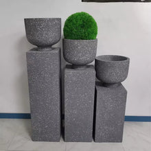 Load image into Gallery viewer, Selling Floor Standing Pillar Vase Flower Planter Tall Sandstone Garden Pots