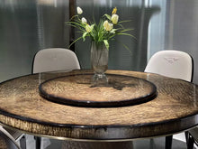 Load image into Gallery viewer, Luxury 4 Seater Leather Dining Table Round surface leg solid wood round glossy painting dining table set