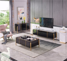 Load image into Gallery viewer, Living Room Furniture Coffee Table Tv Cabinet Only Stainless Steel Legs and Wooded Cabinet