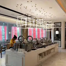 Load image into Gallery viewer, Modern pendant chandelier for stairs
Luxury hanging chandelier light
Statement chandelier for staircase
Grand foyer staircase chandelier
Elegant staircase chandelier