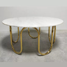 Load image into Gallery viewer, Modern Stainless Steel Round Marble Dining Gold Luxury Coffee Table