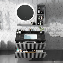 Load image into Gallery viewer, Rock Slab Space Aluminum Bathroom Cabinet Combination Toilet