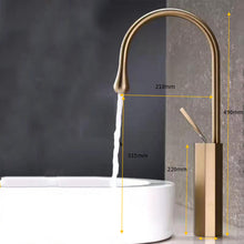 Charger l'image dans la galerie, Modern Brushed Gold Bathroom Basin Mixer Faucet