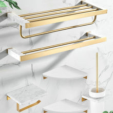 Load image into Gallery viewer, Marble 6 Piece Bathroom Hardware Set Bath Accessories Kit Bathroom Fixtures towel rack set