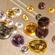 Load image into Gallery viewer, Modern Clear Glass Bubbles Pendant Light Nordic LED Ball Crystal Chandeliers for Staircase Lobby
