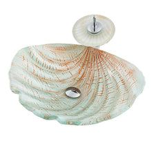 Load image into Gallery viewer, Modern Designs Customized Artificial Dining Room Special Cabinets Basins Sink Shell Bowl Shape Bathroom Italian Wash Basin with Faucet and Pop Up Drainer Included