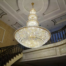 Загрузить изображение в средство просмотра галереи, Magnificent Hotel Lobby Restaurant Decoration LED Luxury Nordic Gold Wedding Large Crystal Chandelier Lighting