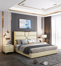 Load image into Gallery viewer, High Quality Solid Wood Oak BedDouble Bed Designs In WoodLeather Upholstery Bed