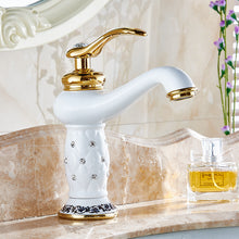 Load image into Gallery viewer, Single Handle Gold Water Tap with Diamond