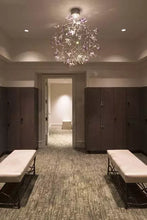 Cargar imagen en el visor de la galería, Modern Glass Bead Ceiling Crystal Chandelier For High Ceiling