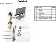 Load image into Gallery viewer, Luxury bathroom design Two Handles waterfall faucet chrome,brass basin faucet,wall mount basin fauce