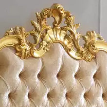 Load image into Gallery viewer, Italian Style Bed Furniture Royal Bedroom Sets Hand Carved Details Gold Set Customized Beds Frame Luxury Bed