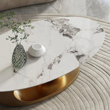 Load image into Gallery viewer, High Fashion New Design Coffee Table Set Gold sintered stone coffee Table Set Polished Arabic Style Modern Tea Table