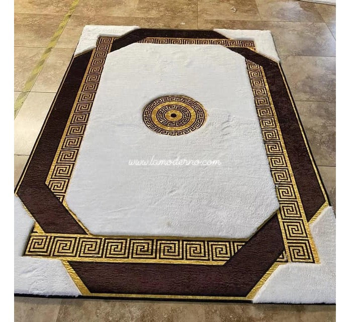 New Design luxury versace gold Customizable Carpet from size ,color and logo Made of New Zealand WooL