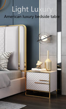 Lade das Bild in den Galerie-Viewer, Modern Wooden Bedroom Furniture Bed Stand Side Luxury Bedside Table
