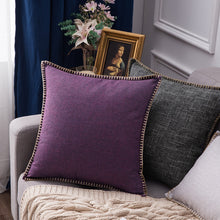Load image into Gallery viewer, Solid Velvet Pillow Case Farmhouse Linen Cushion Cover